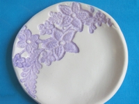 Stars and Sunshine Lace Polymer Clay Bowl